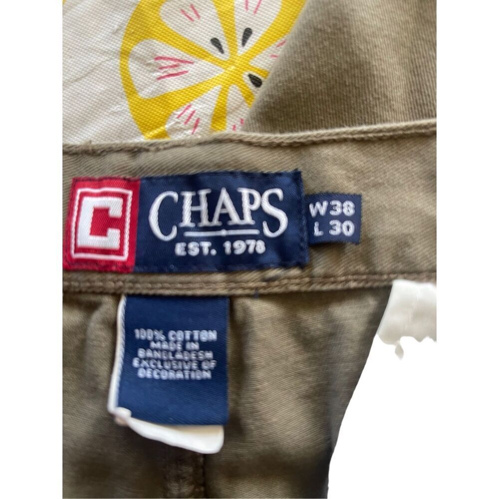 Chaps Men's Straight Leg Cargo Brown Pants Size 38/30 - Picture 2 of 10